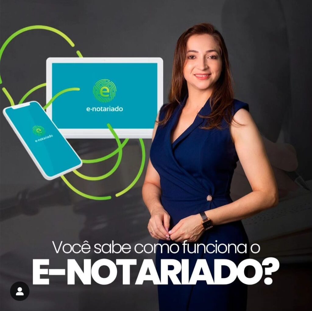 O "e-notariado" é um sistema que permite a realização de atos notariais de forma eletrônica, incorporando a tecnologia para tornar o processo mais eficiente e seguro.